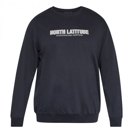 North Latitude Crewneck Sweatshirt Čierna - Mikiny & mikiny bez kapucne - Mikiny & Mikiny s Kapucňou 2XL-12XL