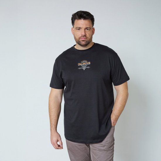 North Latitude T-Shirt With Print Čierna - Tričká - Nadrozmerné tričká - 2XL-14XL