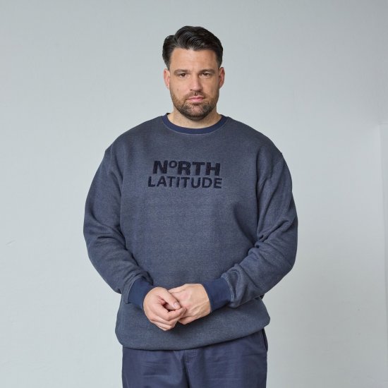 North Latitude Crewneck Logo Sweat Námornícka modrá - Mikiny & mikiny bez kapucne - Mikiny & Mikiny s Kapucňou 2XL-12XL