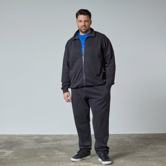 North Latitude Sweat Cardigan Čierna - TALL mikiny - TALL mikiny pre vysokých mužov