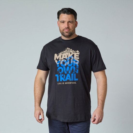 North Latitude Trail T-Shirt Čierna - Tričká - Nadrozmerné tričká - 2XL-14XL