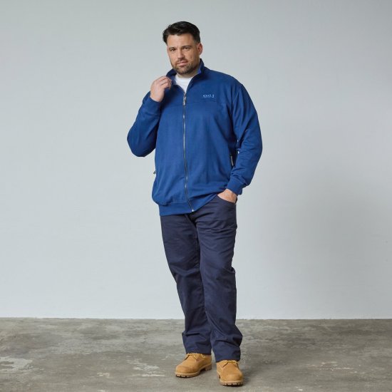North Latitude Sweat Cardigan Modrá - TALL mikiny - TALL mikiny pre vysokých mužov