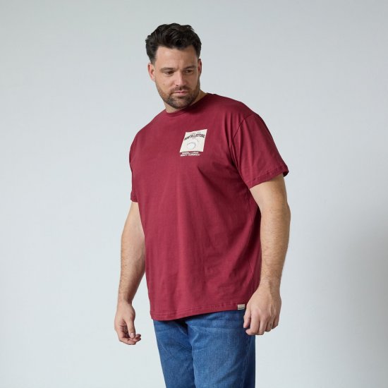 North Latitude T-Shirt With Print Červená - Tričká - Nadrozmerné tričká - 2XL-14XL