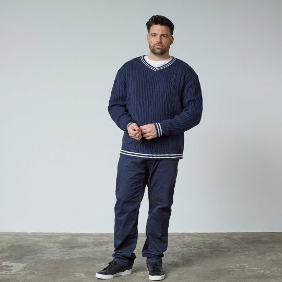 North Latitude V-Neck Knit Námornícka modrá - TALL mikiny - TALL mikiny pre vysokých mužov
