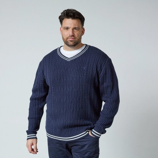 North Latitude V-Neck Knit Námornícka modrá - Mikiny & mikiny bez kapucne - Mikiny & Mikiny s Kapucňou 2XL-12XL