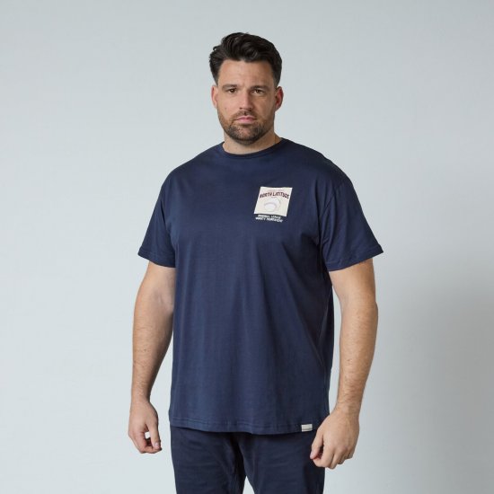 North Latitude T-Shirt With Print Námornícka modrá - Tričká - Nadrozmerné tričká - 2XL-14XL