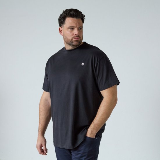 North Latitude T-Shirt With Back Print Čierna - Tričká - Nadrozmerné tričká - 2XL-14XL