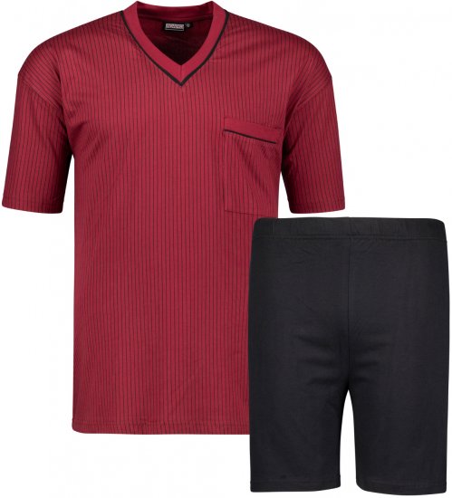 Adamo Gustav Short sleeve Pyjama Burgundy - Spodná bielizeň - Spodné Prádlo 2XL-8XL