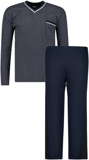 Adamo Gustav Long sleeve Pyjama Navy - Spodná bielizeň - Spodné Prádlo 2XL-8XL