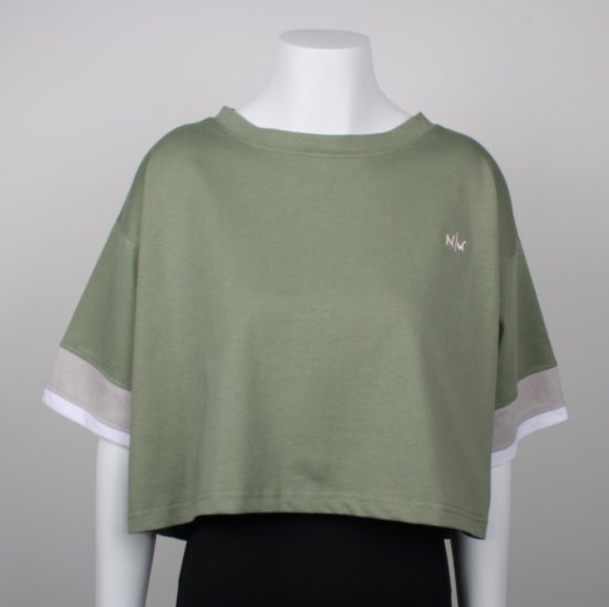 Nora Mikken AGNES Crop Top Green - Tričká - 