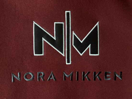 Nora Mikken KADRI WHITE Long Hoodie Burgundy - Mikiny & mikiny bez kapucne - 
