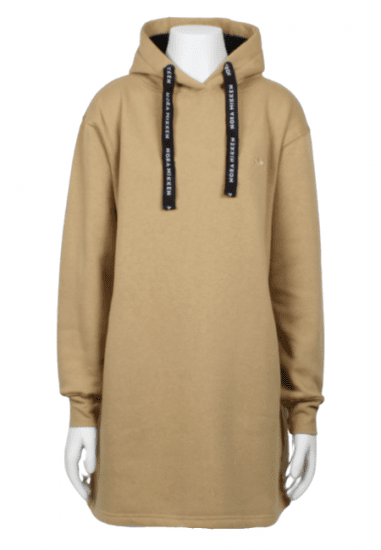 Nora Mikken KRISTINA Long Hoodie Camel - Mikiny & mikiny bez kapucne - 