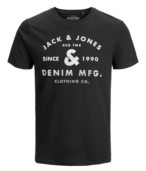 Jack & Jones Jeans T-Shirt Black - Tričká - Nadrozmerné tričká - 2XL-14XL