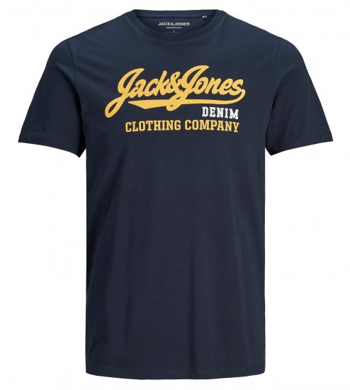 Jack & Jones Logo T-Shirt Navy - Tričká - Nadrozmerné tričká - 2XL-14XL