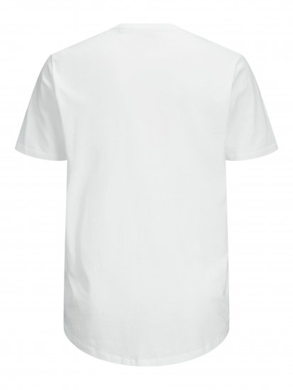 Jack & Jones NOA Crew Neck T-shirt White - Tričká - Nadrozmerné tričká - 2XL-14XL