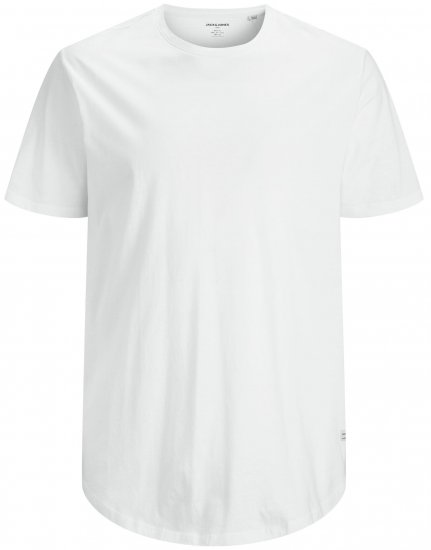 Jack & Jones NOA Crew Neck T-shirt White - Tričká - Nadrozmerné tričká - 2XL-14XL