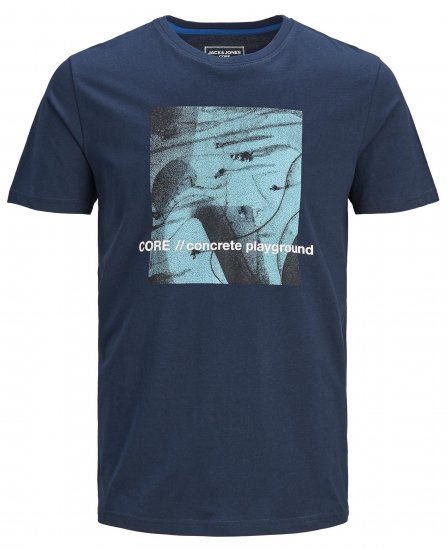 Jack & Jones Jump T-shirt Navy - Tričká - Nadrozmerné tričká - 2XL-14XL