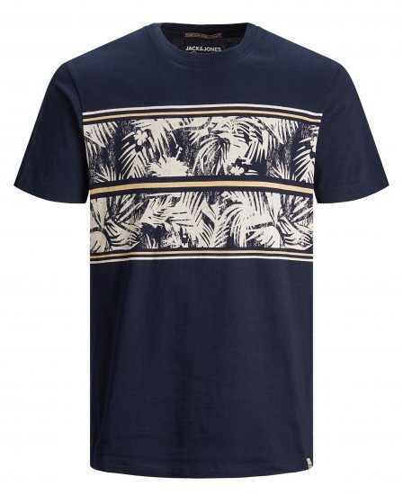 Jack & Jones Sunnys Tee Navy Blazer - Tričká - Nadrozmerné tričká - 2XL-14XL