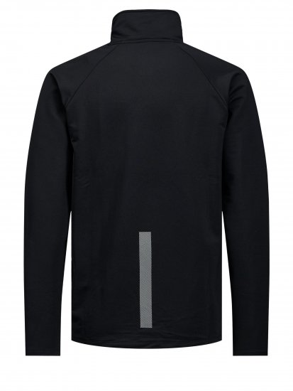 Jack & Jones Running Half Zip Sweat Black - Mikiny & mikiny bez kapucne - Mikiny & Mikiny s Kapucňou 2XL-12XL