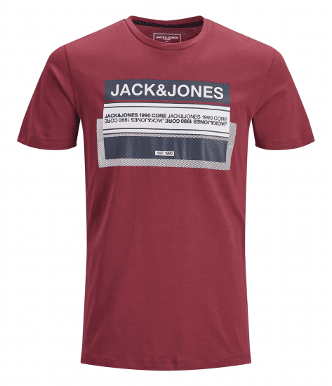 Jack & Jones Booster T-shirt Sun-Dried Tomato - Tričká - Nadrozmerné tričká - 2XL-14XL