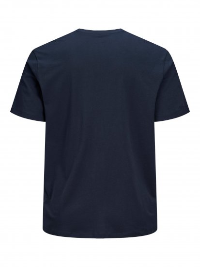 Jack & Jones Preston Crew Neck T-Shirt Navy - Tričká - Nadrozmerné tričká - 2XL-14XL