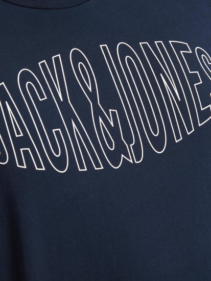 Jack & Jones Preston Crew Neck T-Shirt Navy - Tričká - Nadrozmerné tričká - 2XL-14XL