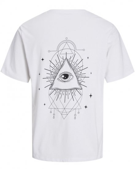 Jack & Jones Jackie Crew Neck T-Shirt White - Tričká - Nadrozmerné tričká - 2XL-14XL
