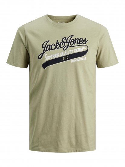 Jack & Jones JJELOGO TEE Light Green - Tričká - Nadrozmerné tričká - 2XL-14XL