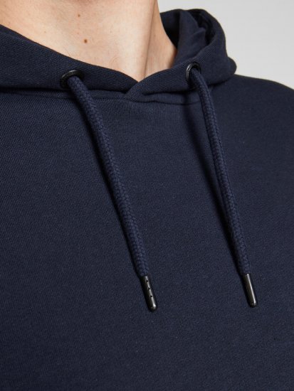 Jack & Jones JJESHARK SWEAT Hoodie Navy - Mikiny & mikiny bez kapucne - Mikiny & Mikiny s Kapucňou 2XL-12XL
