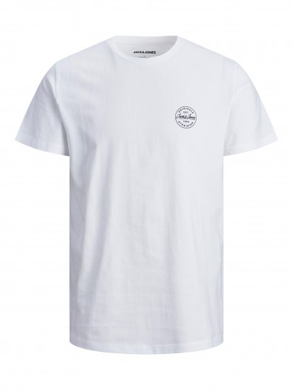 Jack & Jones JJESHARK TEE White - Tričká - Nadrozmerné tričká - 2XL-14XL