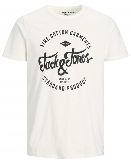 Jack & Jones JJERAFA TEE White - Tričká - Nadrozmerné tričká - 2XL-14XL