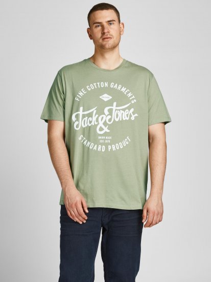 Jack & Jones JJERAFA TEE Light Green - Tričká - Nadrozmerné tričká - 2XL-14XL