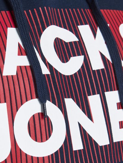 Jack & Jones JJECORP Hoodie Navy - Mikiny & mikiny bez kapucne - Mikiny & Mikiny s Kapucňou 2XL-12XL