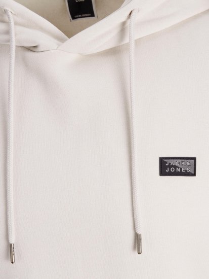 Jack & Jones JCOKING SWEAT HOOD Light Gray - Mikiny & mikiny bez kapucne - Mikiny & Mikiny s Kapucňou 2XL-12XL