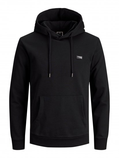 Jack & Jones JCOKING SWEAT HOOD Black - Mikiny & mikiny bez kapucne - Mikiny & Mikiny s Kapucňou 2XL-12XL