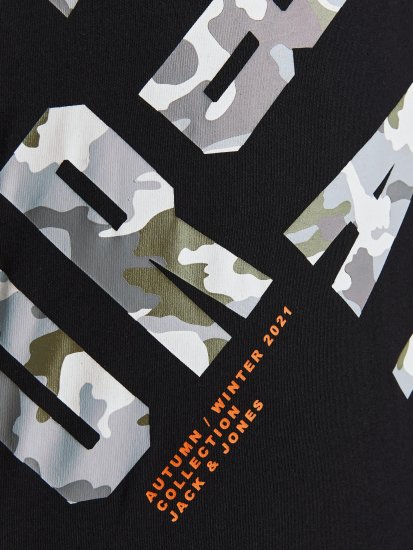 Jack & Jones JCOSTREET TEE Black - Tričká - Nadrozmerné tričká - 2XL-14XL