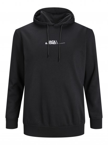 Jack & Jones JPRBLABOOSTER SWEAT Black - Mikiny & mikiny bez kapucne - Mikiny & Mikiny s Kapucňou 2XL-12XL