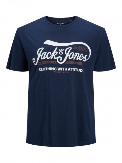 Jack & Jones JPRBLUBOOSTER TEE Navy - Tričká - Nadrozmerné tričká - 2XL-14XL