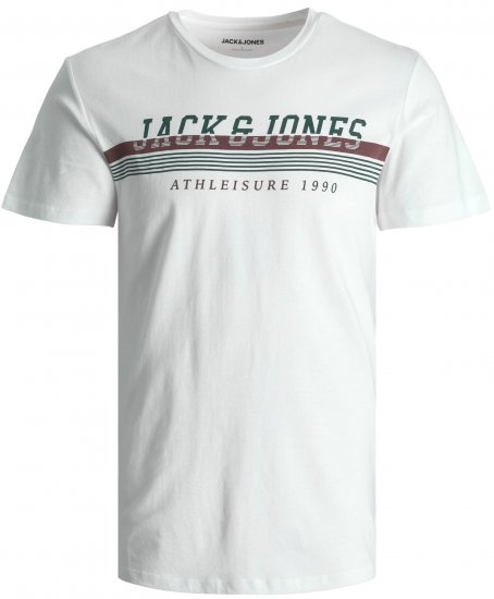 Jack & Jones JJIRON TEE White - Tričká - Nadrozmerné tričká - 2XL-14XL