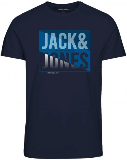 Jack & Jones JJSCOTT TEE Navy - Tričká - Nadrozmerné tričká - 2XL-14XL
