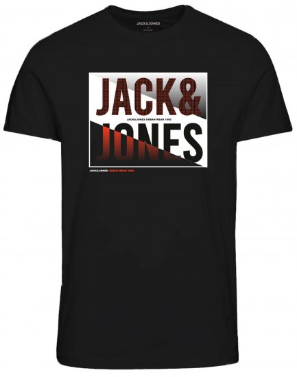 Jack & Jones JJSCOTT TEE Black - Tričká - Nadrozmerné tričká - 2XL-14XL