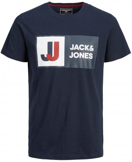 Jack & Jones JCOLOGAN TEE Navy - Tričká - Nadrozmerné tričká - 2XL-14XL