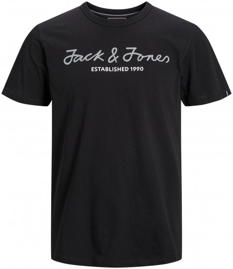 Jack & Jones JCOBERG UPSCALED TEE Black - Tričká - Nadrozmerné tričká - 2XL-14XL