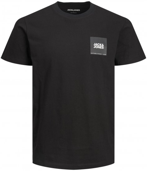 Jack & Jones JJLOCK TEE Black - Tričká - Nadrozmerné tričká - 2XL-14XL
