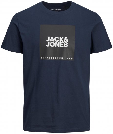 Jack & Jones JJLOCK TEE Navy - Tričká - Nadrozmerné tričká - 2XL-14XL