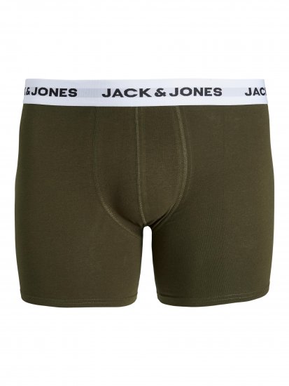 Jack & Jones BASIC White WB Trunks 5-Pack Green - Spodná bielizeň - Spodné Prádlo 2XL-8XL