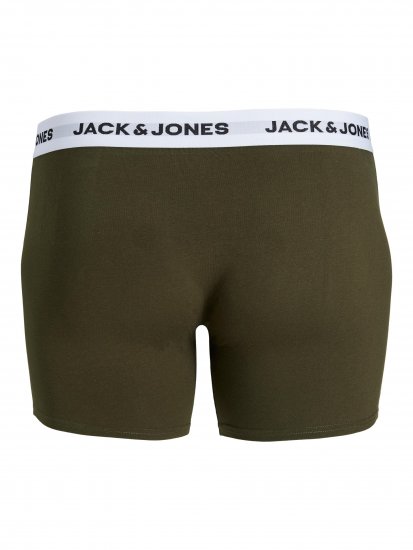 Jack & Jones BASIC White WB Trunks 5-Pack Green - Spodná bielizeň - Spodné Prádlo 2XL-8XL