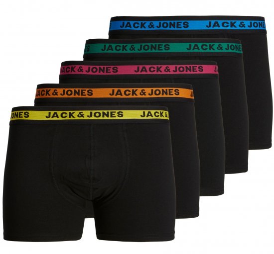 Jack & Jones JACJOSH Boxers 5-pack Black - Spodná bielizeň - Spodné Prádlo 2XL-8XL