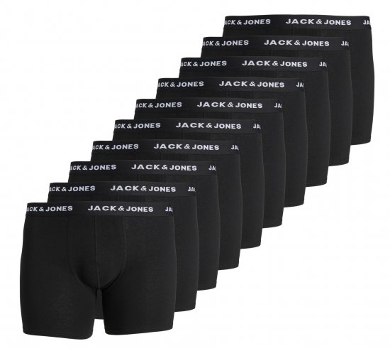 Jack & Jones JACHUEY Boxers 10-pack Black - Spodná bielizeň - Spodné Prádlo 2XL-8XL