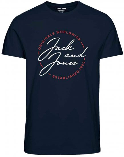 Jack & Jones JORJERRYS TEE Navy - Tričká - Nadrozmerné tričká - 2XL-14XL